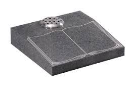 Grey granite desk top tablet, plaque for cremation burial plots