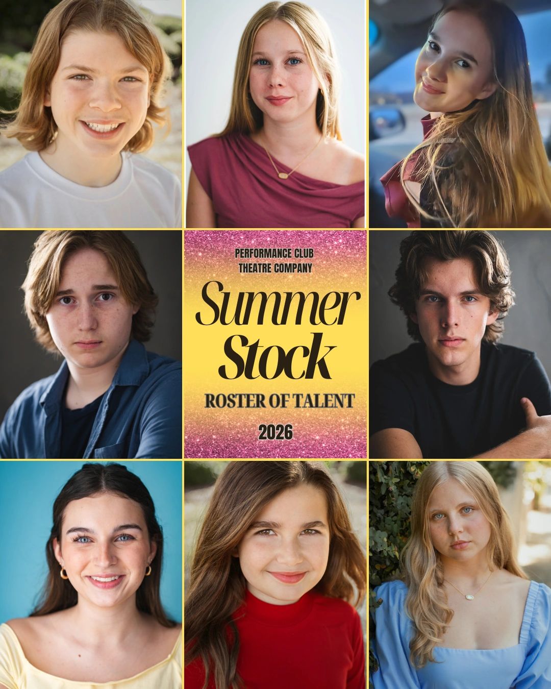 PCTC Summer Stock Youth Theater Roster includes some of Wilmington's Finest Young Talent!