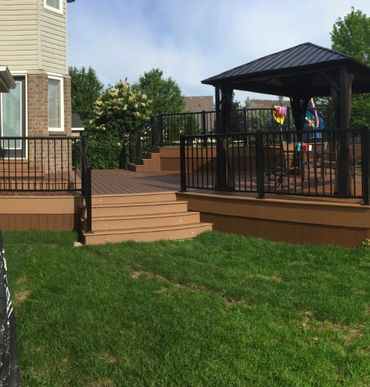 Deck and installed pergola