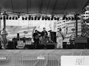 On stage with George Porter Jr (of the Meters).