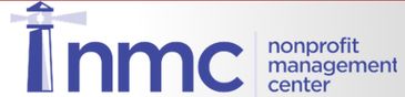 Logo of Nonprofit Management Center with an abstract lighthouse.