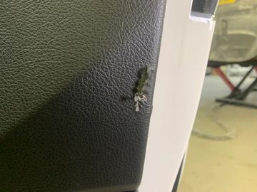 Car door panel interior vinyl repair