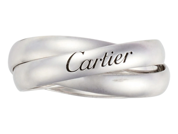 A Cartier trinity ring in 18K white gold