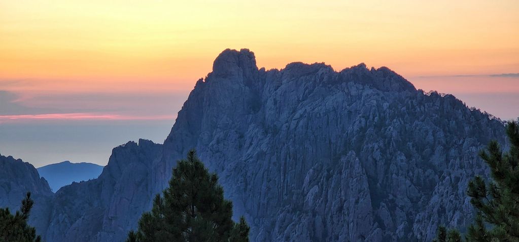 Sunrise over southern Corsica