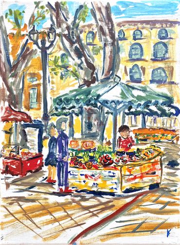 Morning at the Market
Oil on canvas
11" x 14"
$500 (framed)
Contact me: 4handarts@gmail.com