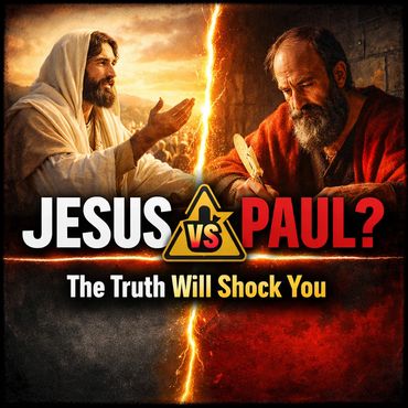 Illustration contrasting Jesus and Paul with the text 'The Truth Will Shock You'.