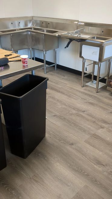 Restaurant sink drain set up Kitchen