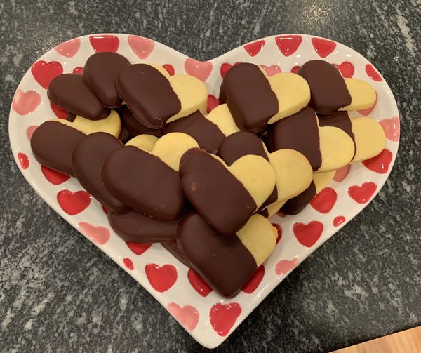 Heart Cookies on Heart Plate
