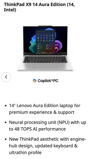 Lenovo ThinkPad X9 14 Aura Edition laptop with sleek design and AI capabilities.