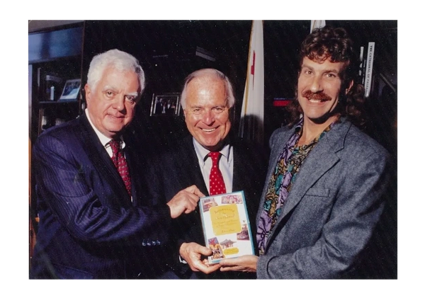 Robert Badal with L.A. Mayor Richard Riordan and Douglas Campbell
