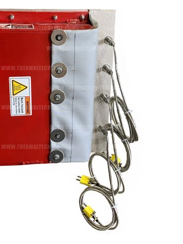 Four Thermocouples Connected To An Induction Blanket