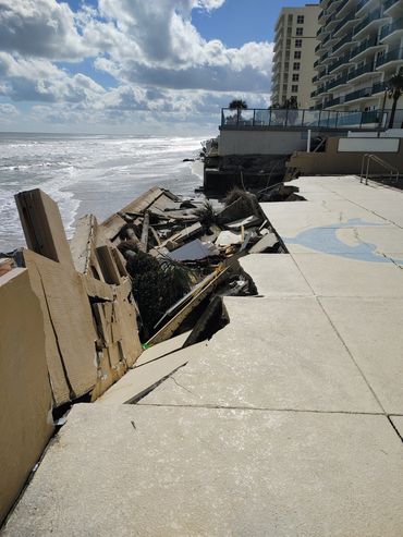 Seawall collapse