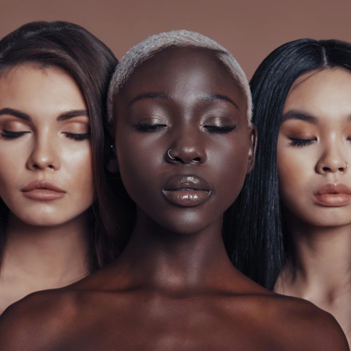 THREE BEAUTIFUL INDIVIDUAL WOMEN WITH CONFIDENCE.