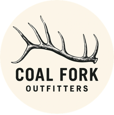 Coal Fork Outfitters logo with antler illustration.