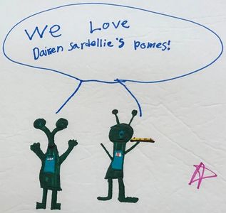 The aliens have landed by 3rd graders while visiting a grade school