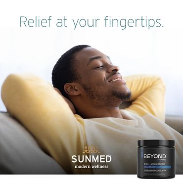 Image in a series for an evergreen campaign for relaxation, showing a happy man.