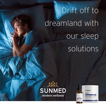 Image in a series for an evergreen campaign for a sleep aid, showing a man sleeping soundly.