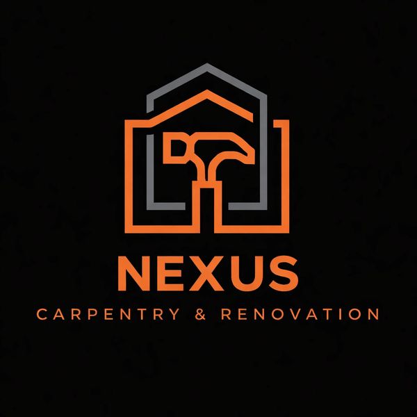 Nexus Carpentry & Renovation logo with hammer and house design.