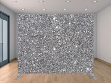 Silver sparkle - pillowcase / tension backdrop