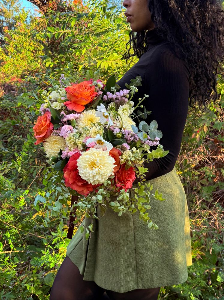 Fall bridal bouquet roses