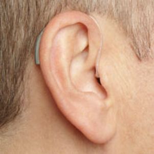 reNew Hearing modern BTE closeup