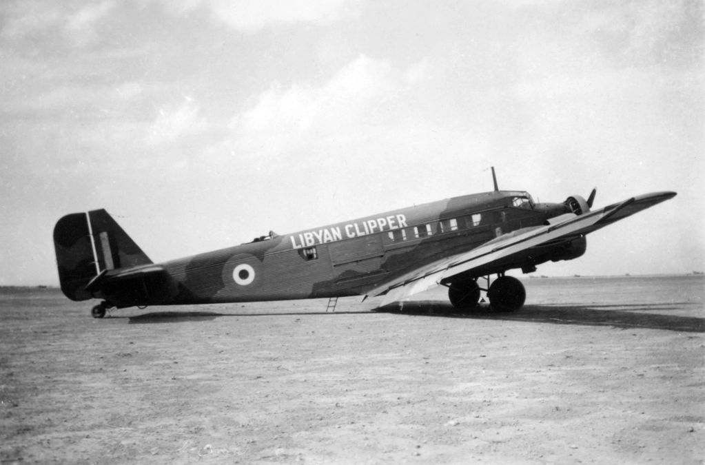 German Junkers 52 transport  'Libyan Clipper' at Gambut, Libya in April, 1942