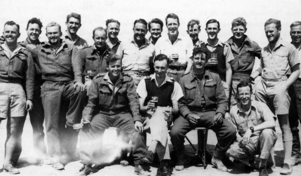 Pilots and Ground Officers - February 1942 at Sidi Haneish, Egypt