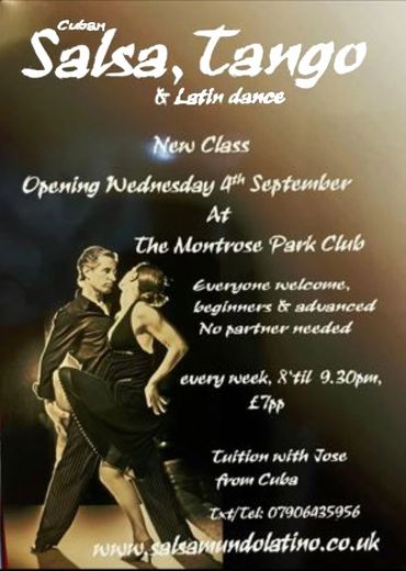 Couple dancing salsa