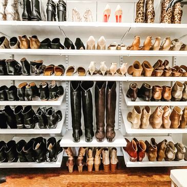Organized Shoes, Organized Closet, Container Store solution