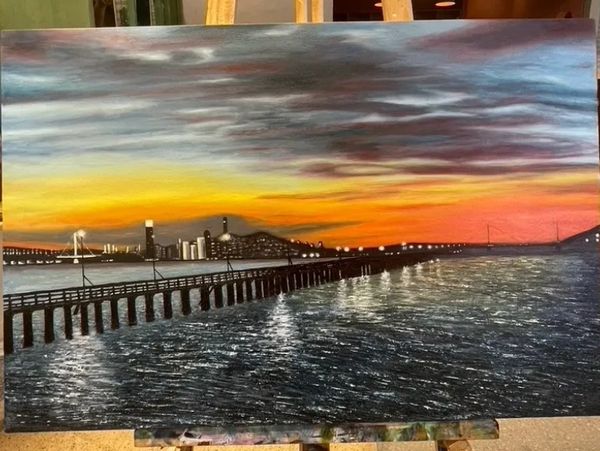 San Francisco desde Berkeley.
Oleo sobre canva.
2024