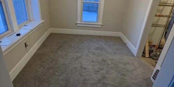 Agreeable fray and white trim interior