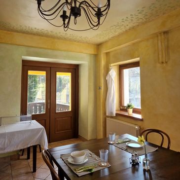 Dining Room at Krka River Lodge, Slovenia