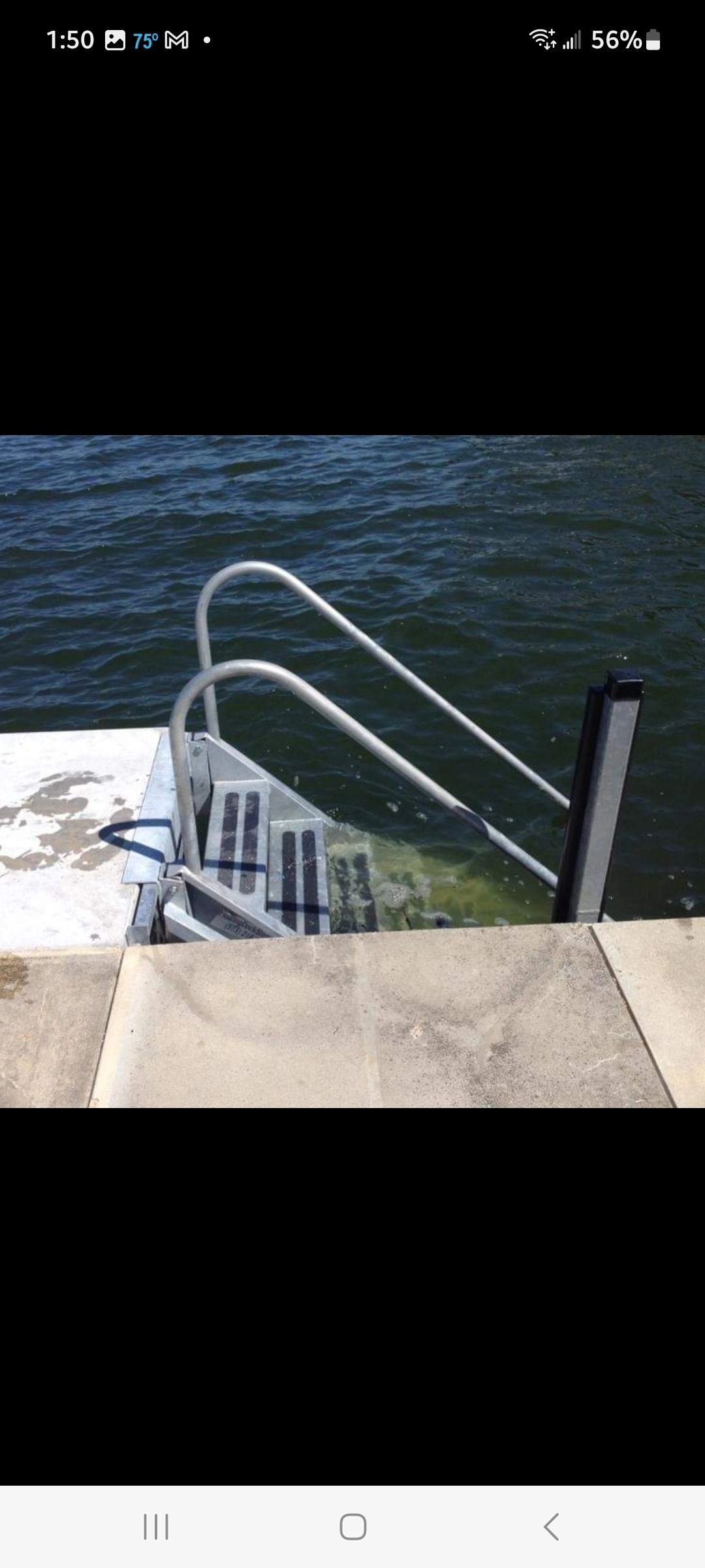 Floating Dock Step down position.