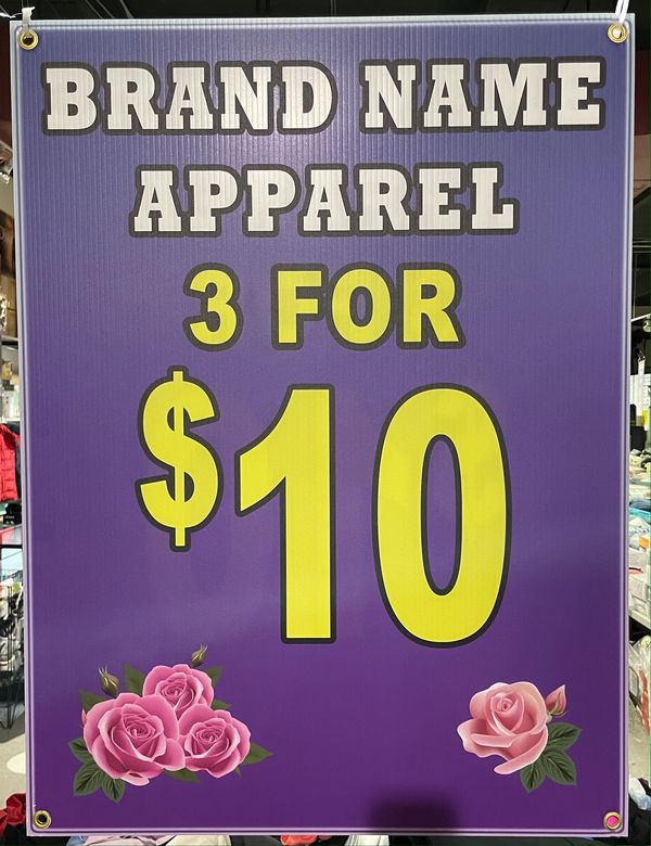 3 Brand Name Apparel for $10