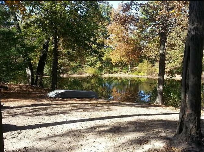 A view from the front porch of the cabin