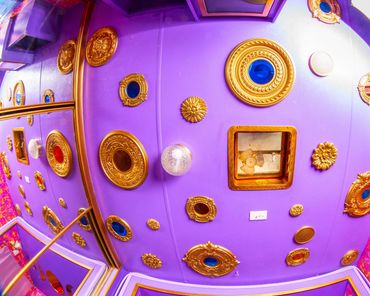 Fully custom renovated RV for a California desert resort. Themed and colored to match a setting sun.