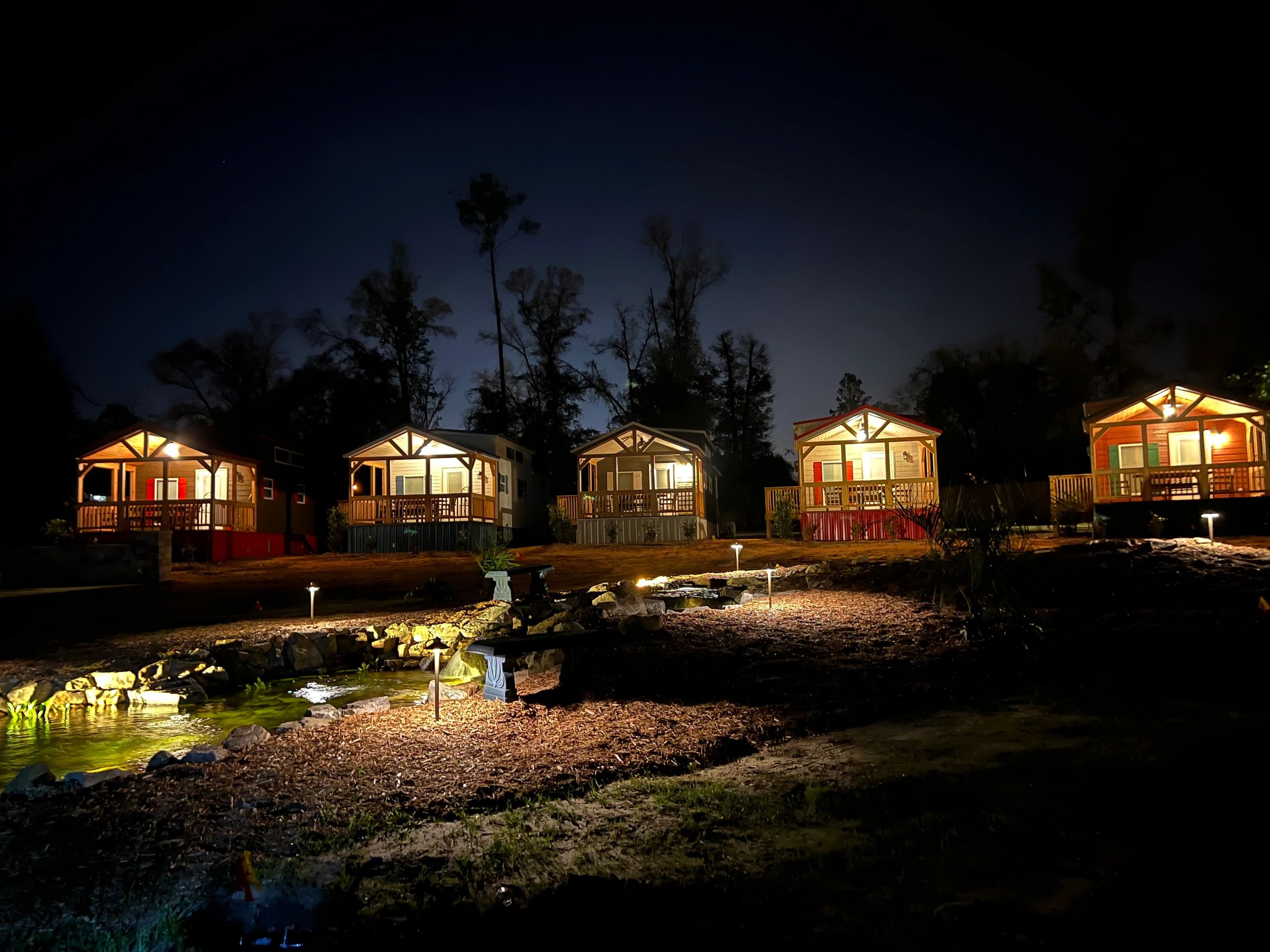 Spending the night in the comfort of a tiny home!