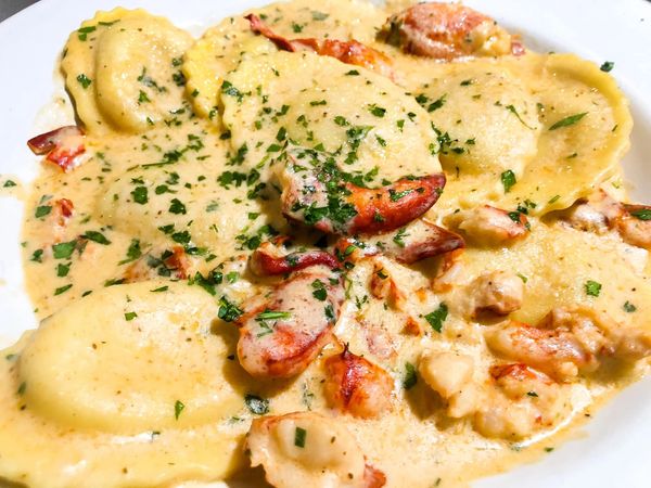 Picture of Lobster Ravioli at restaurant Columbia Tavern - 16 Central St Rear, Leominster.