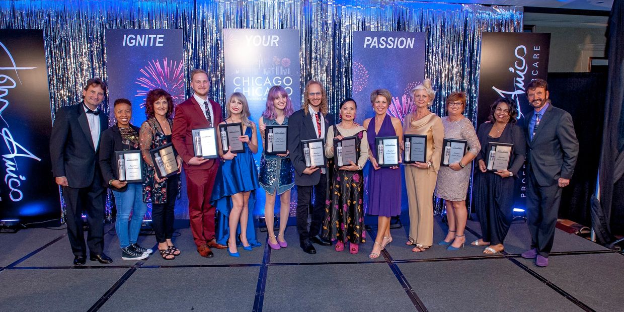 Award winners on stage at John Amico Chicago Chicago event