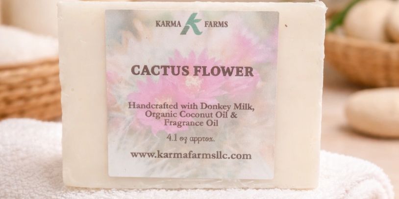 This Donkey Milk soap creates a rich creamy lather and surrounds you in a fresh, lightly floral, sce