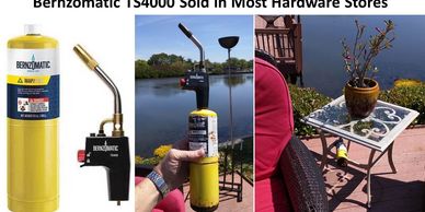 EasyFirePits.com suggests a Bernzomatic TS4000 push button torch or LTR200