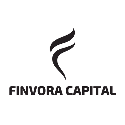 Finvora Capital logo with stylized flame symbol.