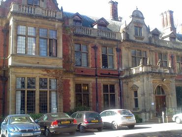Victorian mansion with steel and iron windows with leaded lights