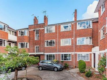 A block of 1930s art deco flats with steel, Crittall windows