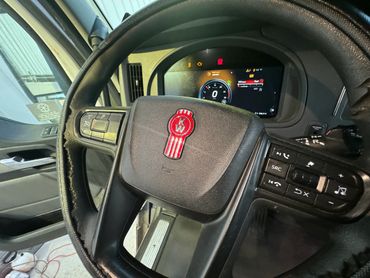 ssteamclean of semi truck steering wheel