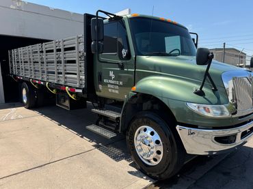 compny semi truck after a wash and polishing of chrome