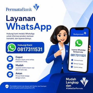 Layanan WhatsApp PermataBank dengan kontak 0817311531.