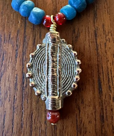 African Boule Inspired Pendant Necklace Set