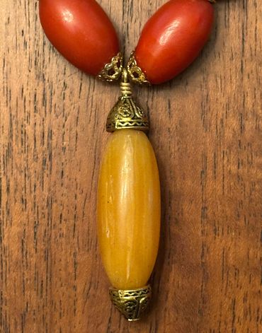 Aventurine Necklace Set with Asian Inspired Pendant