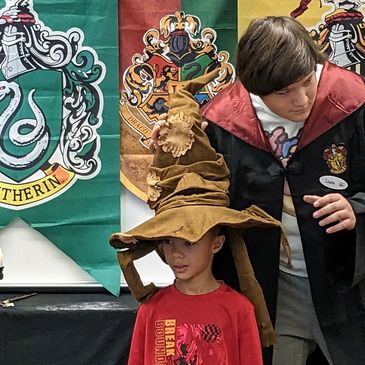 Harry Potter birthday party celebration Hogwarts magic art create Dobby Quidditch Denver Colorado